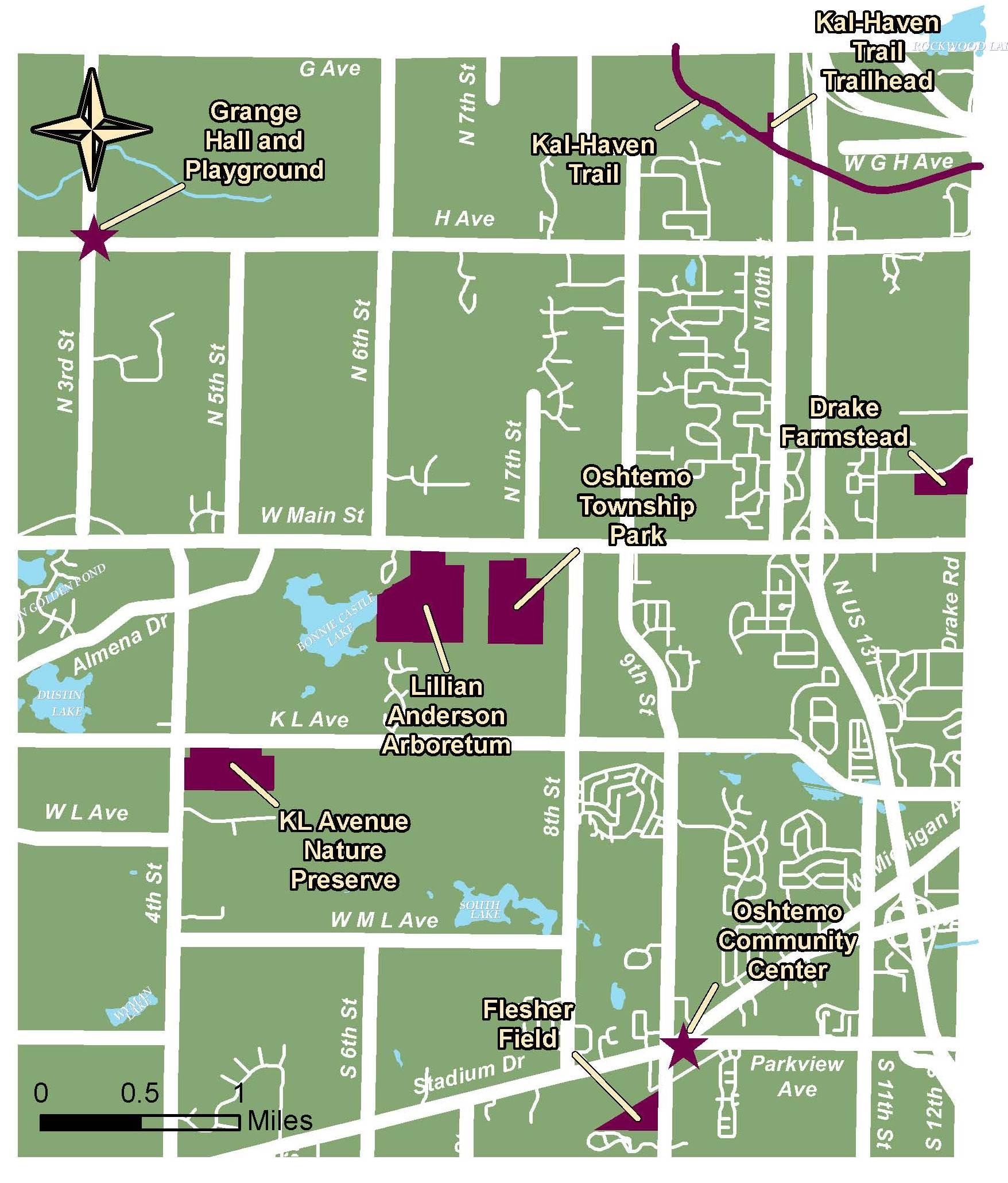 Map of Oshtemo Parks